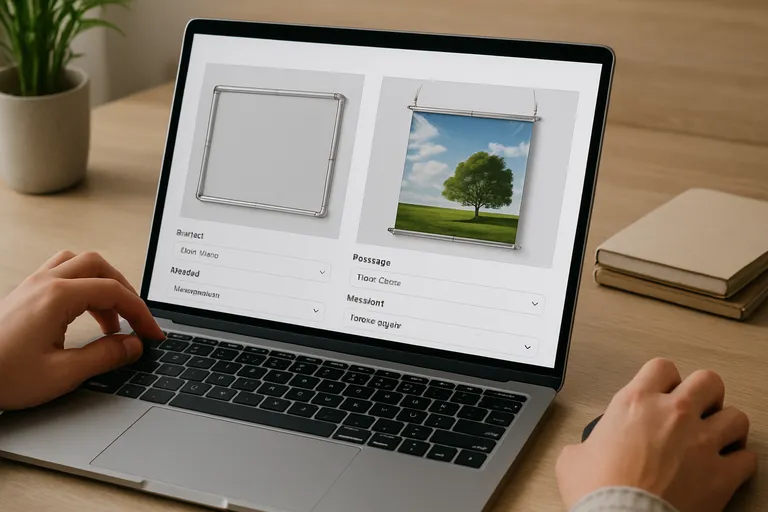 Bestelproces voor Blisy frames en spandoeken