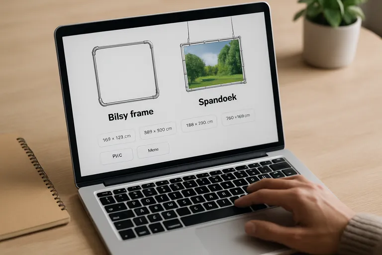 Bestelproces voor Blisy frames en spandoeken
